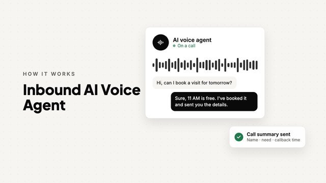 Inbound AI Voice Agent: animated overview by FSK Digital Marketing